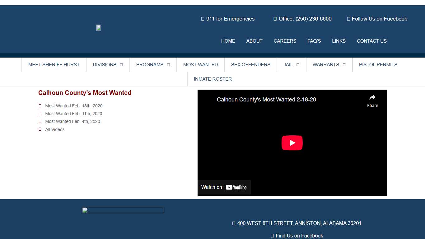 Most Wanted - Calhoun County Sheriff's Office